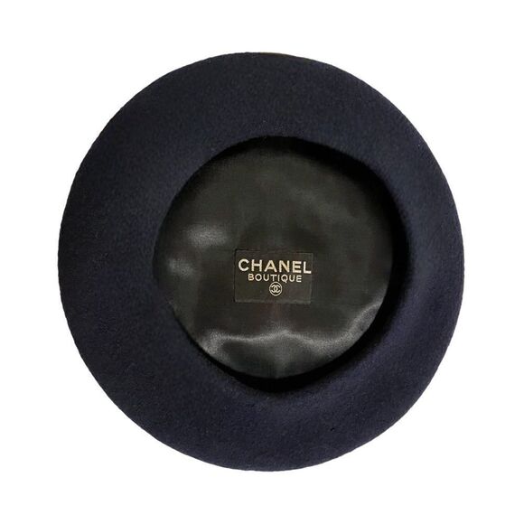 CHANEL Classic Lambswool Vintage Beret Made in France - Picture 8 of 9